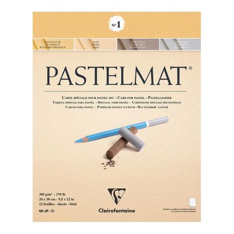 CLAIREFONTAINE PASTELMAT PAD 360G 24X30CM WARM SHD