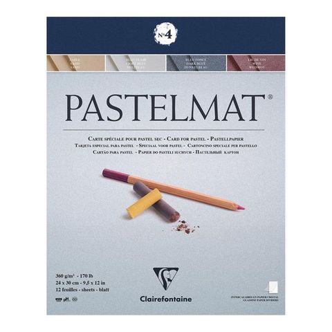 Pastelmat paper pad - Clairefontaine - no. 4, 24 x 30 cm, 360g, 12