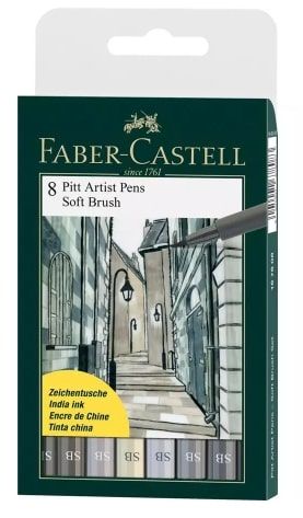 FABER PITT ARTIST BRUSH PEN SOFT SET 8