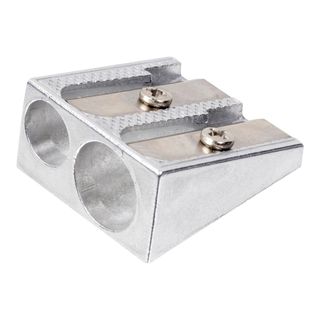 Pencil Sharpener Metal Double Twin Hole Heavy Duty Traditional