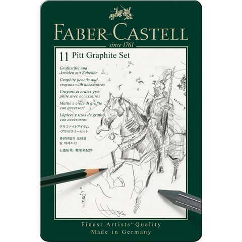 FABER PITT GRAPHITE TIN SET 11