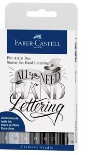 FABER PITT ARTIST PEN SET HAND LETTERING STARTER 8