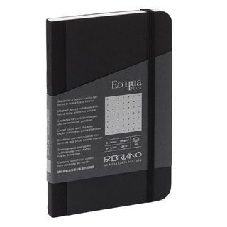 FABRIANO ECOQUA+ FABRIC STITCH BOOK 9X14 DOT BLACK