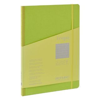 FABRIANO ECOQUA+ FABRIC STITCH BOOK A4 LINED LIME