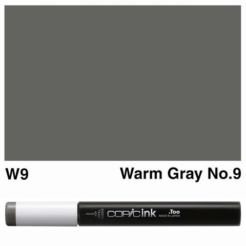 COPIC INK W9 WARM GRAY NO 9 NEW BOTTLE