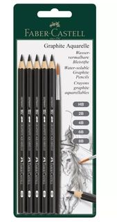 FABER CASTELL 9000 AQUARELLE PENCIL SET 5 + BRUSH