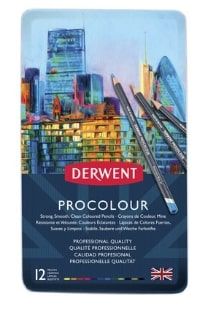DERWENT PROCOLOUR PENCIL TIN SET 12