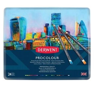 DERWENT PROCOLOUR PENCIL TIN SET 24