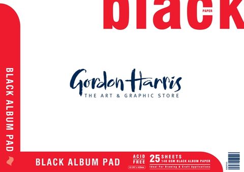 BLACK ALBUM PAD 25 SHEET 140G A2