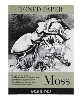 FABRIANO TONED PAPER PAD 120G A3 MOSS