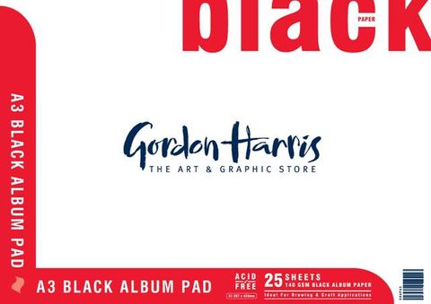 BLACK ALBUM PAD 25 SHEET 140G A3