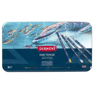 DERWENT INKTENSE PENCILS WATER-SOLUBLE TIN SET 36
