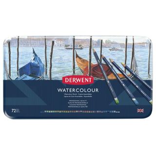 DERWENT WATERCOLOUR PENCIL TIN SET 72