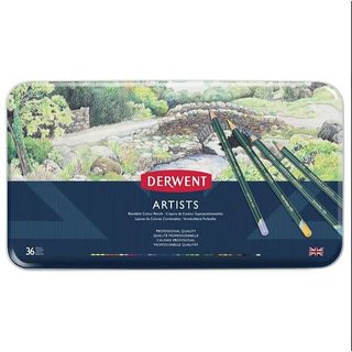DERWENT ARTISTS COLOUR PENCIL TIN SET 36
