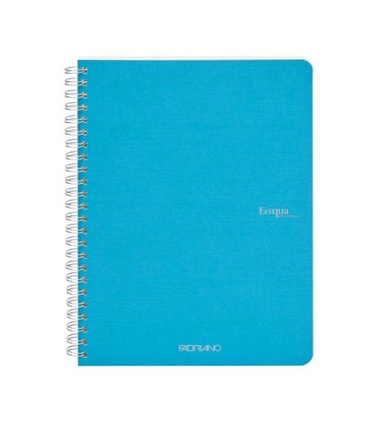 FABRIANO ECOQUA SPIRAL BOOK A5 LINED TURQUOISE