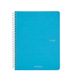 FABRIANO ECOQUA SPIRAL BOOK A4 PLAIN TURQUOISE