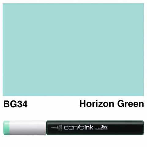 COPIC INK BG34 HORIZON GREEN NEW BOTTLE