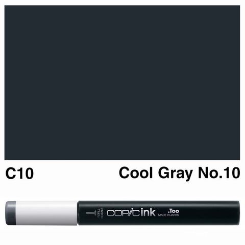 COPIC INK C10 COOL GRAY NO 10 NEW BOTTLE