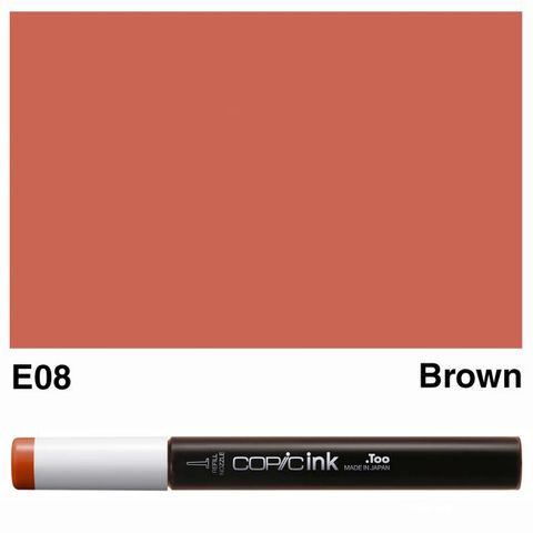 COPIC INK E08 BROWN NEW BOTTLE