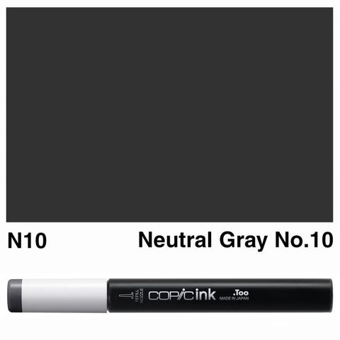 COPIC INK N10 NEUTRAL GRAY NO 10 NEW BOTTLE