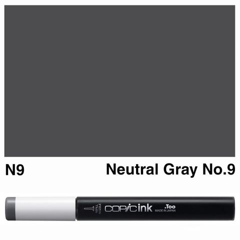 COPIC INK N9 NEUTRAL GRAY NO 9 NEW BOTTLE