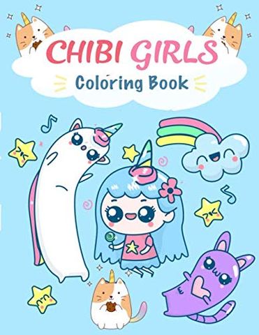 CHIBI GIRLS COLORING BOOK FOR KIDS