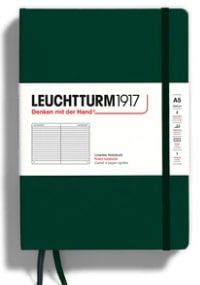 LEUCHTTURM1917 NOTEBOOK A5 RULED FOREST GREEN