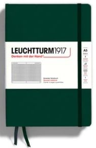 LEUCHTTURM1917 NOTEBOOK A5 SQUARED FOREST GREEN