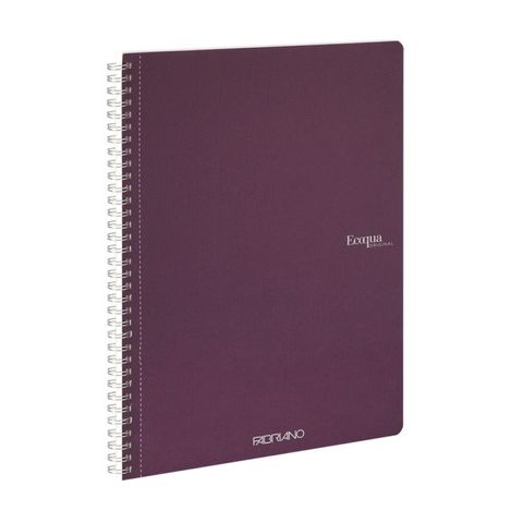 FABRIANO ECOQUA SPIRAL BOOK A4 PLAIN WINE