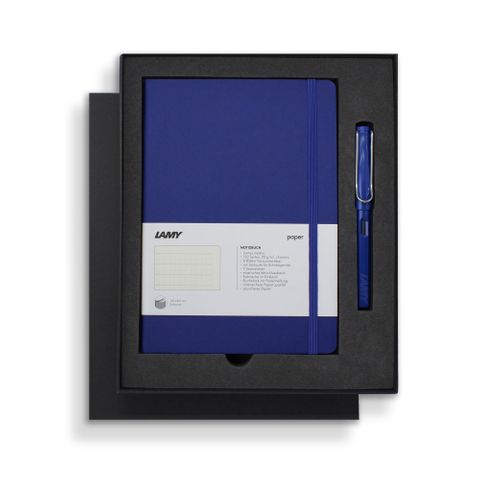 LAMY NOTEBOOK FOUNTAIN PEN GIFT SET A5 SC BLUE