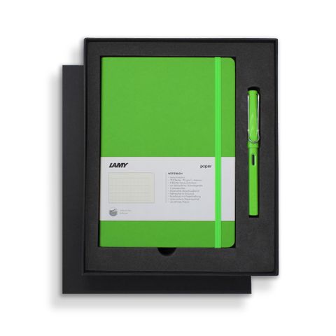 LAMY NOTEBOOK FOUNTAIN PEN GIFT SET A5 SC GREEN