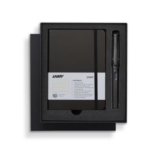 LAMY NOTEBOOK FOUNTAIN PEN GIFT SET A6 SC CHARCOAL