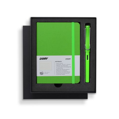 LAMY NOTEBOOK FOUNTAIN PEN GIFT SET A6 SC GREEN