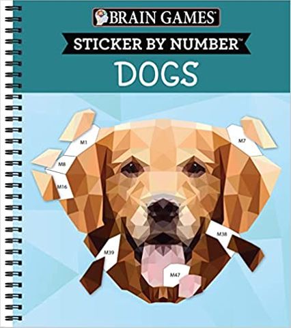 BRAIN GAMES - STICKER BY NUMBER: DOGS