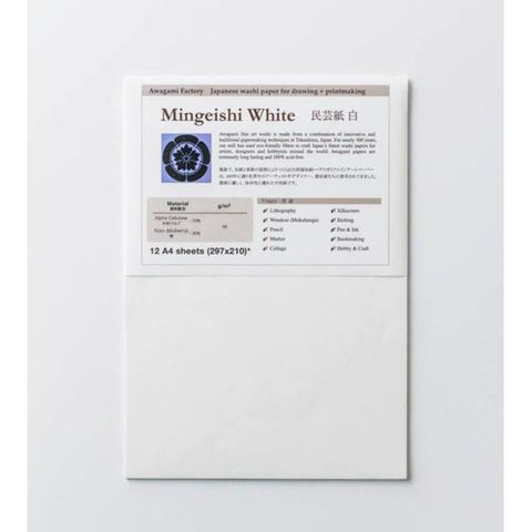 AWAGAMI MINGEISHI WHITE 48G A4 PKT 12
