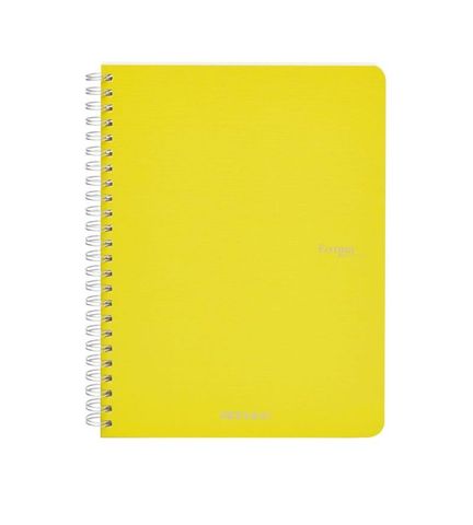 FABRIANO ECOQUA SPIRAL BOOK A5 LINED YELLOW