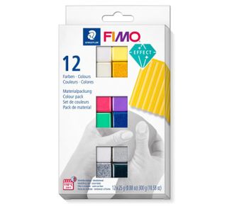 FIMO EFFECT COLOUR SET 12 X 25G BLOCKS