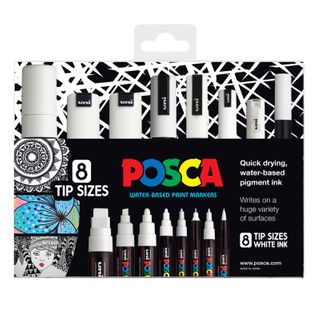 Posca Tip Variety Set- All Black