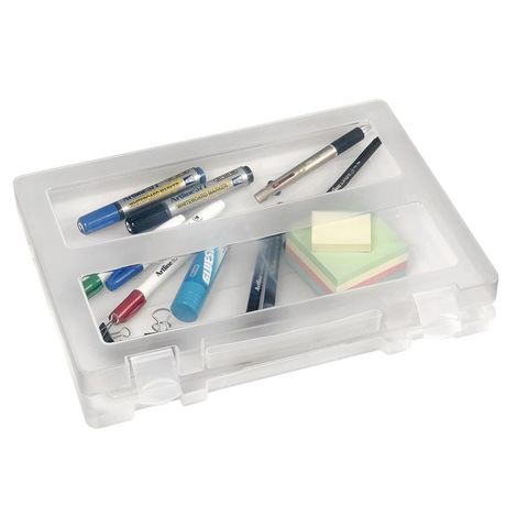 MARBIG PLASTIC CLEAR CASE A4 WITH HANDLE