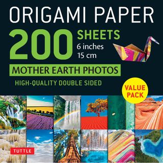 ORIGAMI PAPER 200 SHEETS MOTHER EARTH 15CM