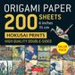 ORIGAMI PAPER 200 SHEETS HOKUSAI 15CM