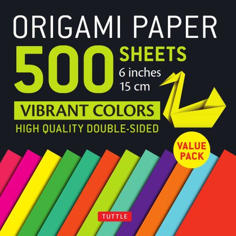 ORIGAMI PAPER 500 SHEETS VIBRANT COLOURS 10CM