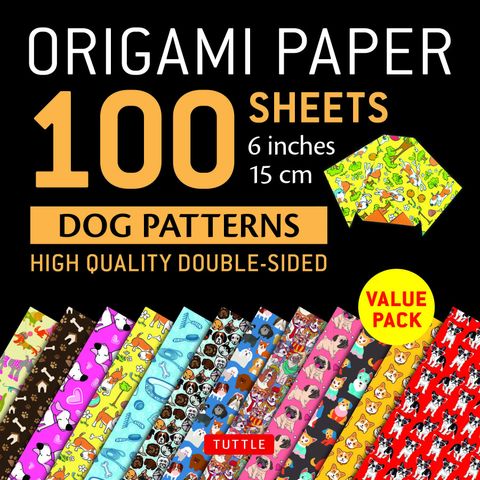 ORIGAMI PAPER 100 SHEETS DOGS 15CM
