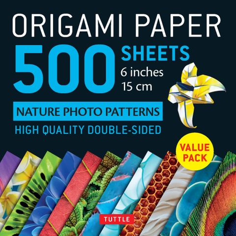 ORIGAMI PAPER 500 SHEETS NATURE PHOTO 15CM