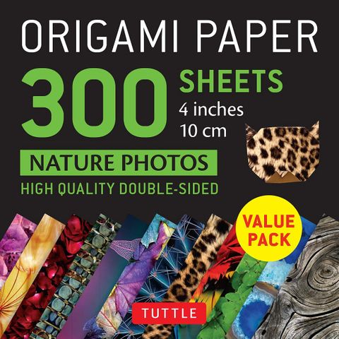 ORIGAMI PAPER 300 SHEETS NATURE PHOTO PATTERN 10CM