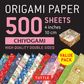 ORIGAMI PAPER 500 SHEETS CHIYOGAMI 10CM