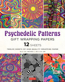 PSYCHEDELIC PATTERNS WRAPPING PAPER 12 SHEETS