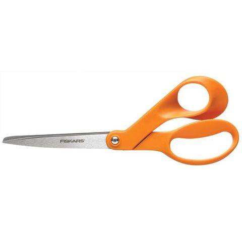 FISKARS SCISSORS 8" ORANGE HANDLE OFFSET