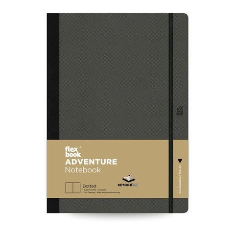 FLEXBOOK ADVENTURE NOTEBOOK LARGE DOTTED OFF-BLACK