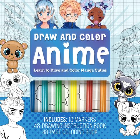 DRAW AND COLOUR ANIME KIT